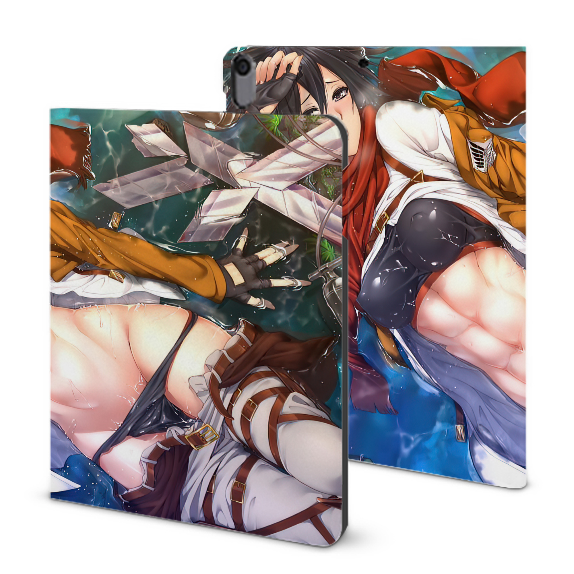 （画像用） 進撃の巨人 Attack on Titan IPad ケース ブック型 PUレザー TPU 耐衝撃 軽量 薄型 ペン収納なし 全面保護 IPad 各モデル対応